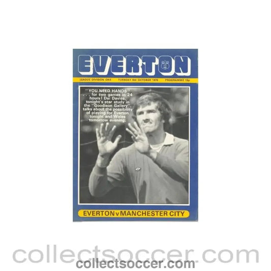 1976 - Everton v Manchester City official programme 05/10/1976 Football League - Collect Soccer