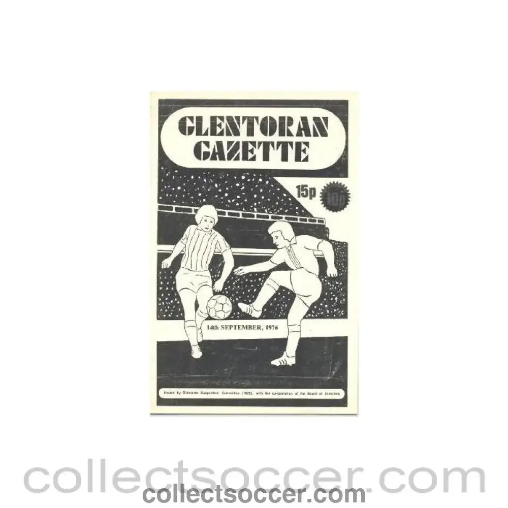 1976 - Glentoran v Basle official programme 14/09/1976 - Collect Soccer