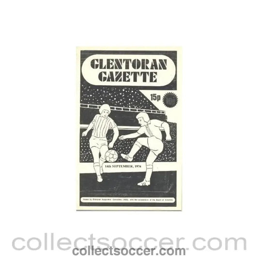 1976 - Glentoran v Basle official programme 14/09/1976 - Collect Soccer