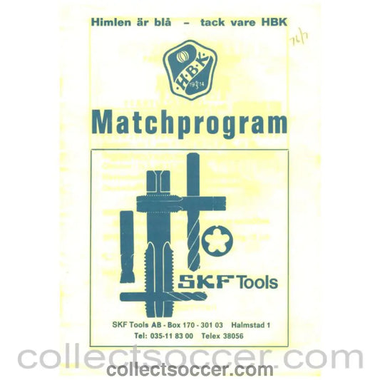 1976 Halmstads v Chelsea Football Programme - Collect Soccer