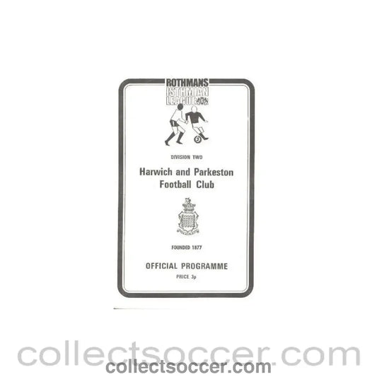 1976 - Harwich & Parkeston v Bedford Town official programme 21/02/1976 - Collect Soccer