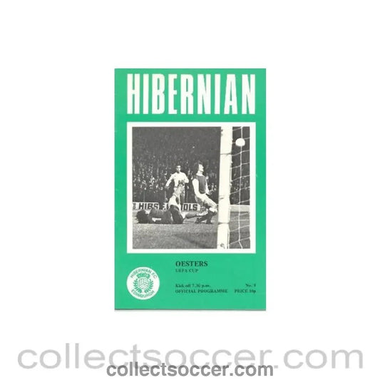1976 - Hibernian v Oesters official programme 20/10/1976 UEFA Cup - Collect Soccer