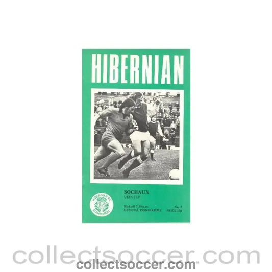 1976 - Hibernian v Sochaux official programme 15/09/1976 UEFA Cup - Collect Soccer