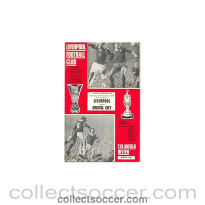 1976 - Liverpool v Bristol City official programme 27/11/1976 - Collect Soccer