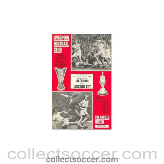 1976 - Liverpool v Leicester City official programme 09/11/1976 - Collect Soccer