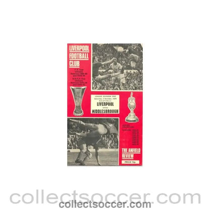 1976 - Liverpool v Middlesbrough official programme 02/10/1976 - Collect Soccer