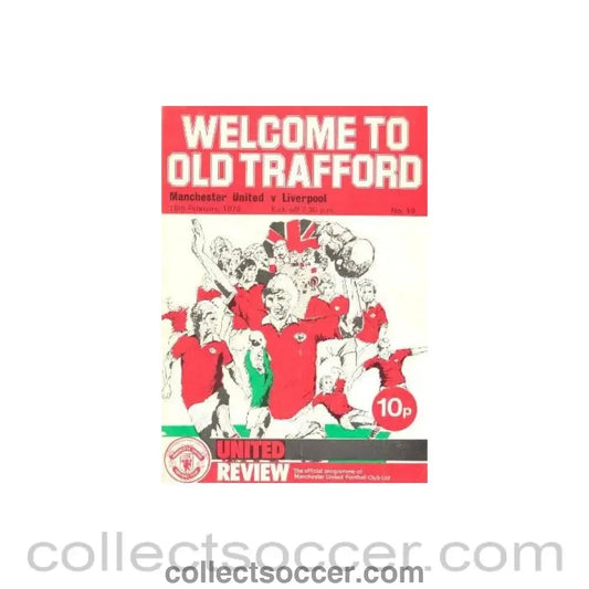 1976 - Manchester United v Liverpool official programme 18/02/1976 - Collect Soccer