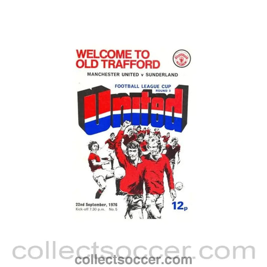 1976 - Manchester United v Sunderland official programme 22/09/1976 - Collect Soccer