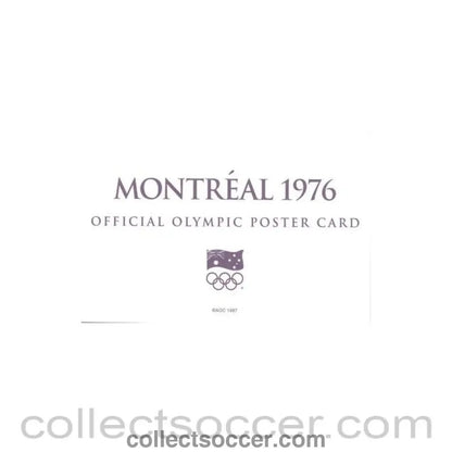 1976 - Montreal 1976 Official Olympic Poster Card - Collect Soccer