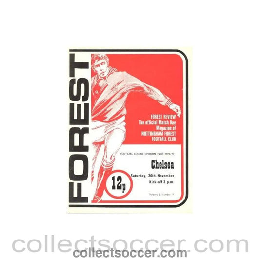 1976 - Nottingham Forest v Chelsea official programme 20/11/1976 - Collect Soccer