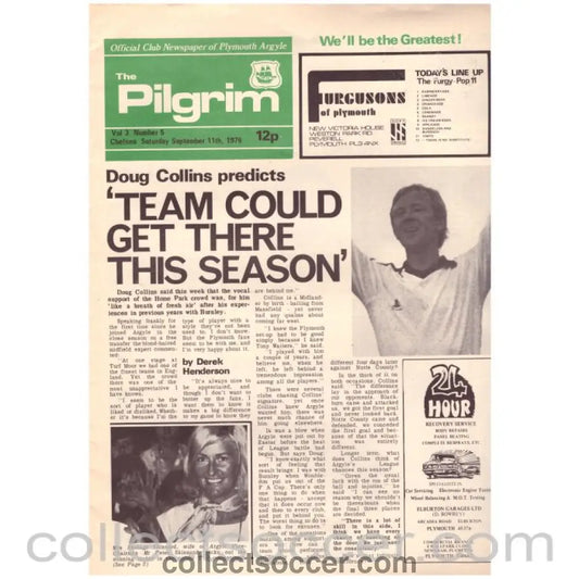 1976 Plymouth Argyle v Chelsea Football Programme - Collect Soccer