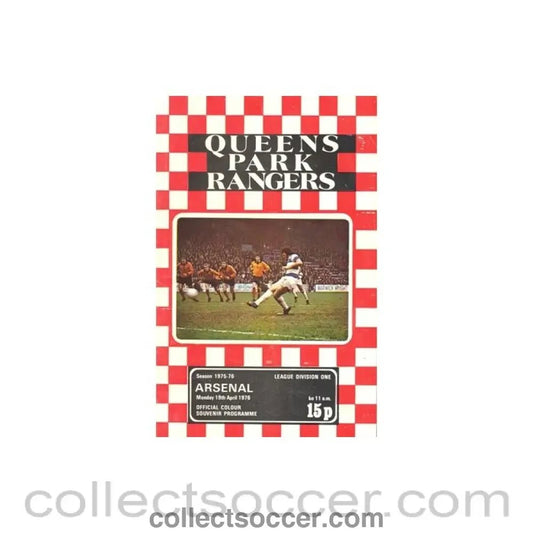 1976 - Queen's Park Rangers v Arsenal official programme 19/04/1976 - Collect Soccer