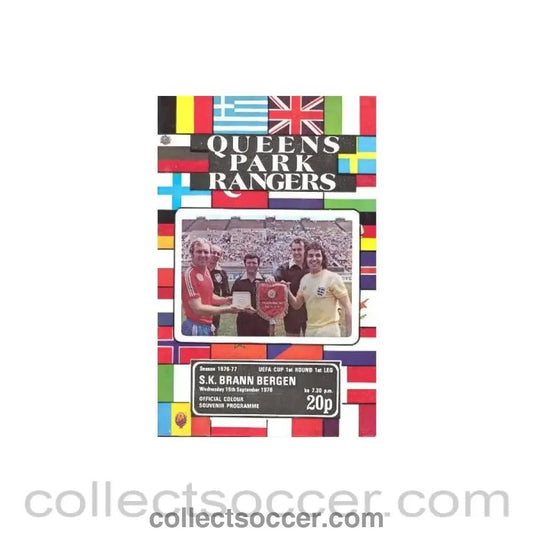 1976 - Queen's Park Rangers v Brann Bergen official programme 15/09/1976 - Collect Soccer