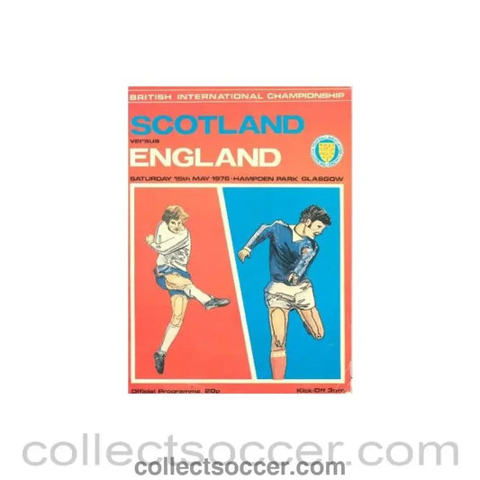 1976 Scotland v England official programme 15/05/1976 - Collect Soccer
