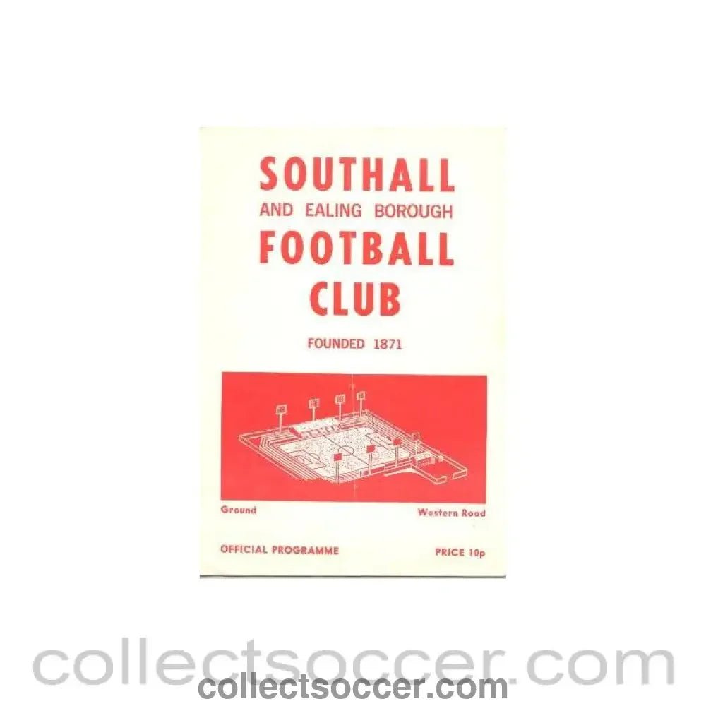 1976 - Southall & Ealing Borough v Hitchin Town official programme 1976 - 1977 - Collect Soccer