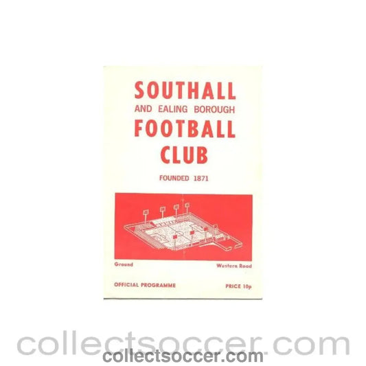 1976 - Southall & Ealing Borough v Hitchin Town official programme 1976 - 1977 - Collect Soccer