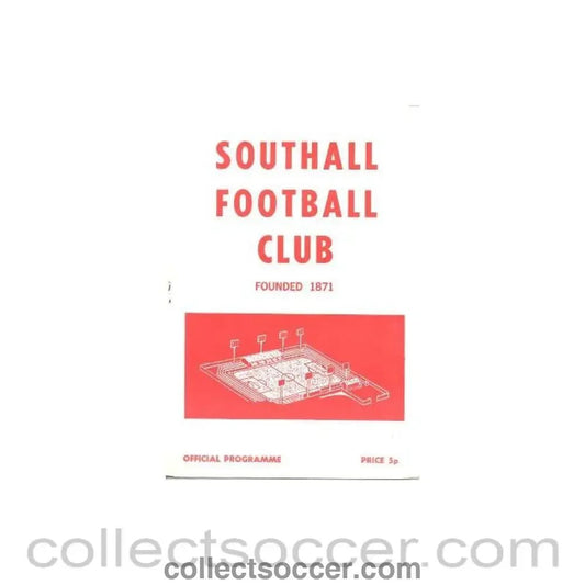 1976 - Southall & Ealing Borough v Walthamstow Avenue official programme 1976 - 1977 - Collect Soccer