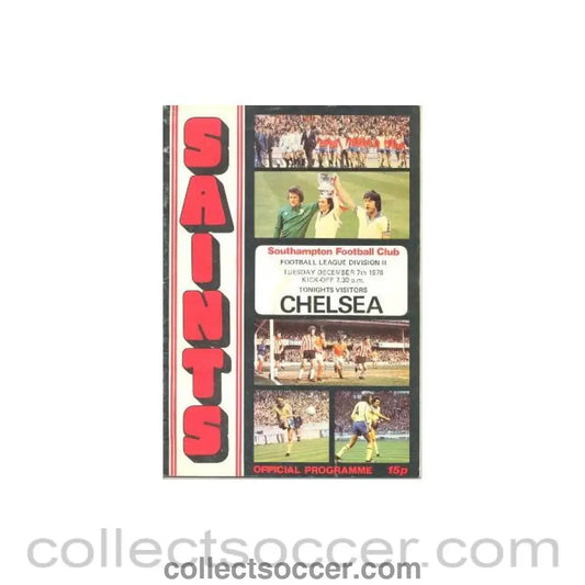 1976 - Southampton v Chelsea official programme 07/12/1976