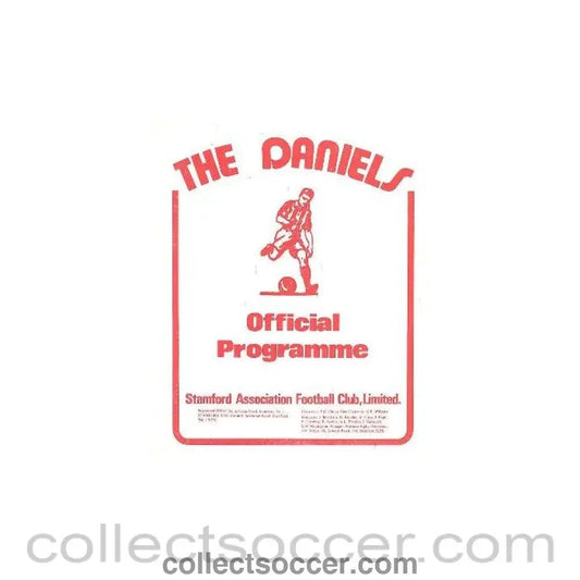 1976 - Stamford v Prescot official programm 31/01/1976 - Collect Soccer