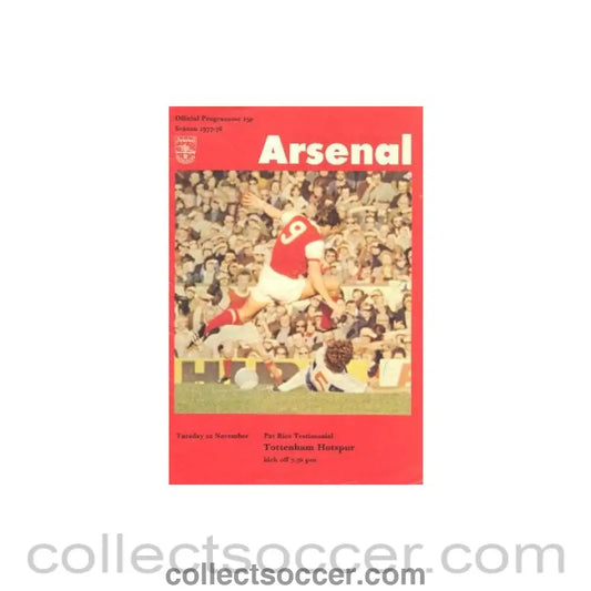 1977 - Arsenal v Tottenham Hotspur official programme 22/11/1977