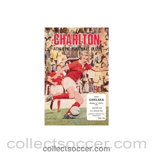 1977 - Charlton Athletic v Chelsea official programme 11/04/1977