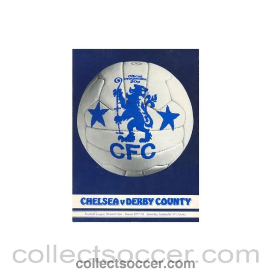 1977 - Chelsea v Derdy County official programme 10/09/1977