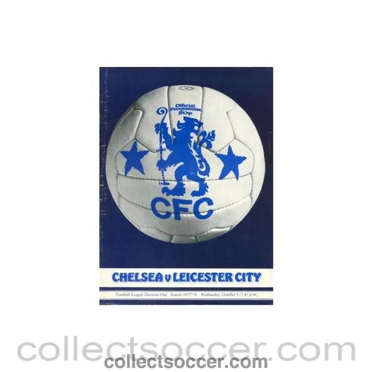 1977 - Chelsea v Leicester City official programme 05/10/1977