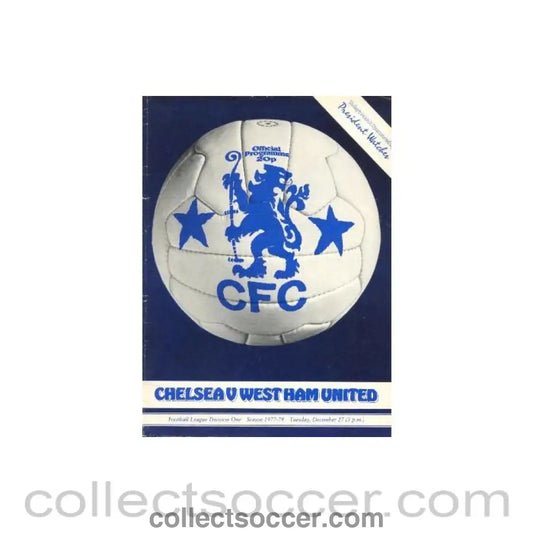 1977 - Chelsea v West Ham United official programme 27/12/1977