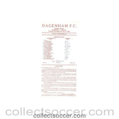 1977 - Dagenham v Chelsea official programme 10/08/1977 - Collect Soccer