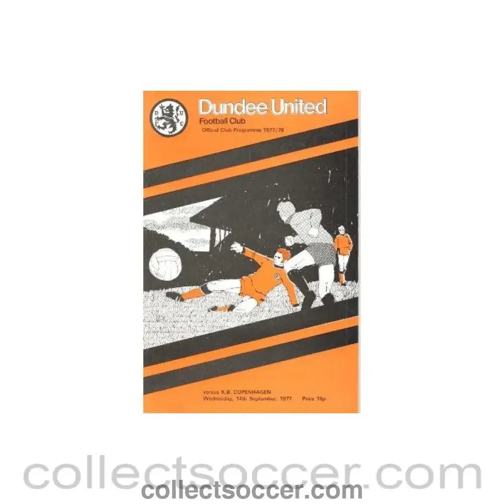 1977 - Dundee United v Copenhagen official programme 14/09/1977 UEFA Cup - Collect Soccer