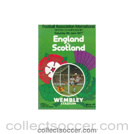 1977 England V Scotland Programme 04/06/1977 - Collect Soccer