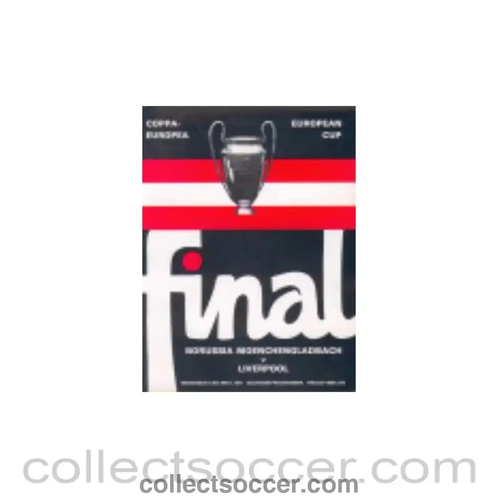 1977 European Cup Final Liverpool v Borrusia Monchengladbach Programme
