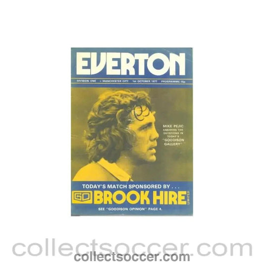 1977 - Everton v Manchester City official programme 01/10/1977 - Collect Soccer
