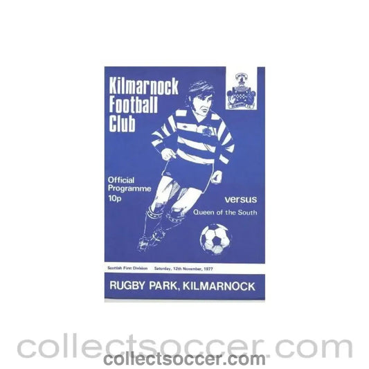 1977 - Kilmarnock v Queen of the South official programme 12/11/1977 Scottish League - Collect Soccer