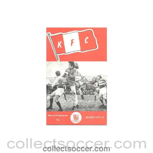 1977 - Kingstonian v Tilbury official programme 03/09/1977 - Collect Soccer