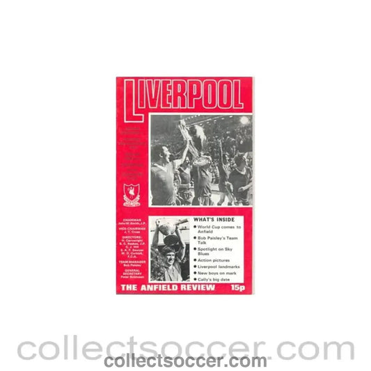 1977 - Liverpool v Coventry City official programme 10/09/1977 - Collect Soccer