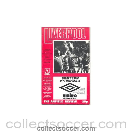 1977 - Liverpool v Everton official programme 22/10/1977 - Collect Soccer