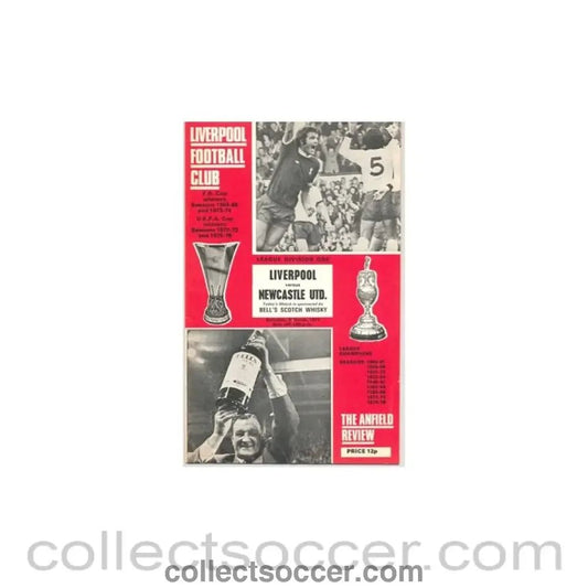 1977 - Liverpool v Newcastle United official programme 05/03/1977 - Collect Soccer