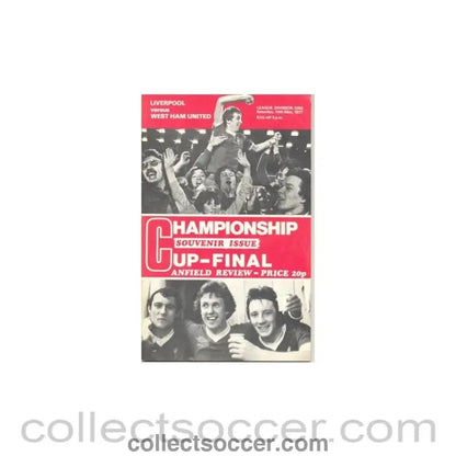 1977 - Liverpool v West Ham United official programme 14/05/1977 - Collect Soccer