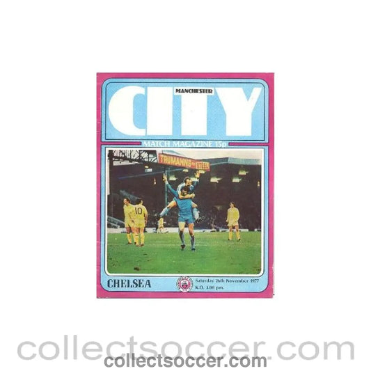 1977 - Manchester City vChelsea official programme 26/11/1977
