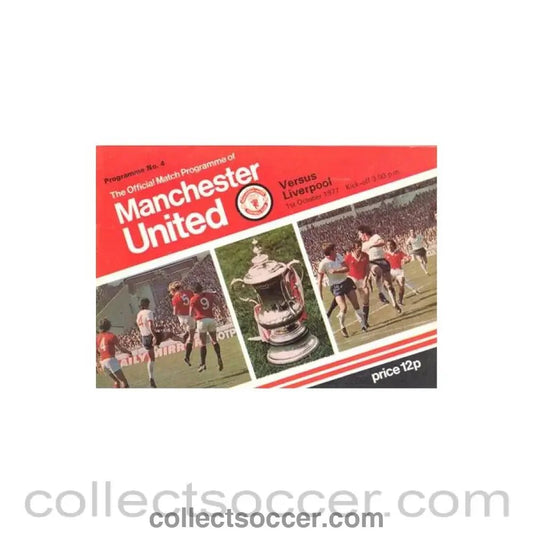 1977 - Manchester United v Liverpool official programme 01/10/1977 - Collect Soccer