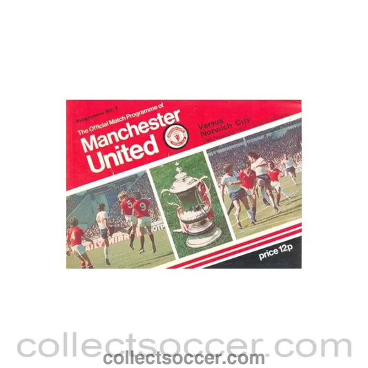 1977 - Manchester United v Norwich City official programme 19/11/1977 - Collect Soccer