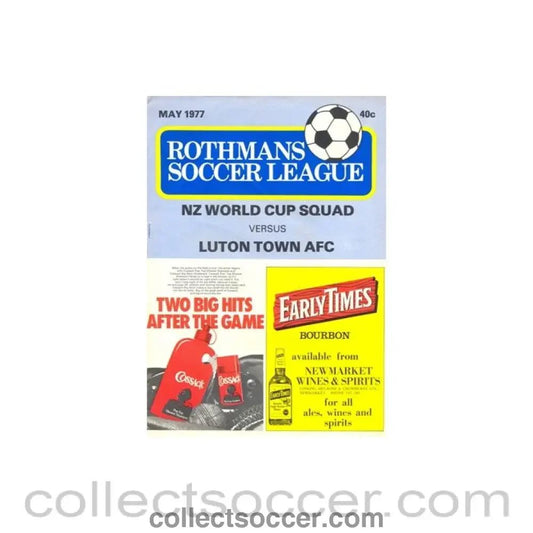 1977 - New Zealand World Cup Squad v Luton Town May 1977 - Collect Soccer