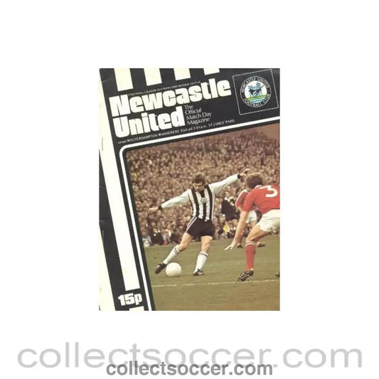 1977 - Newcastle United v Wolverhampton Wanderers official programme 12/11/1977 Football League - Collect Soccer
