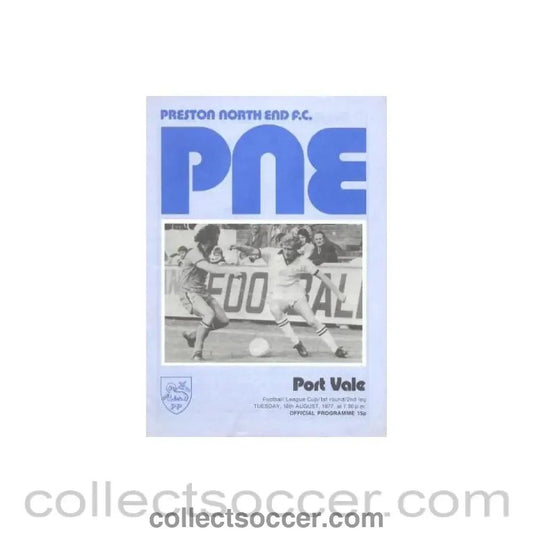 1977 - Preston North End v Port Vale official programme 16/08/1977 Football League - Collect Soccer