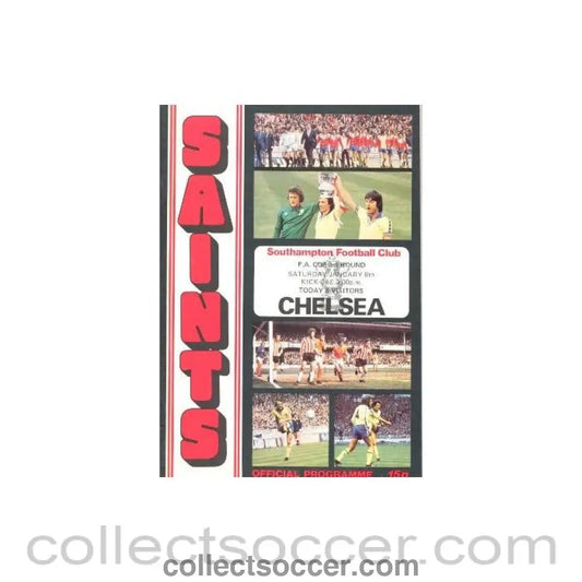 1977 - Southampton v Chelsea official programme 08/01/1977 - Collect Soccer
