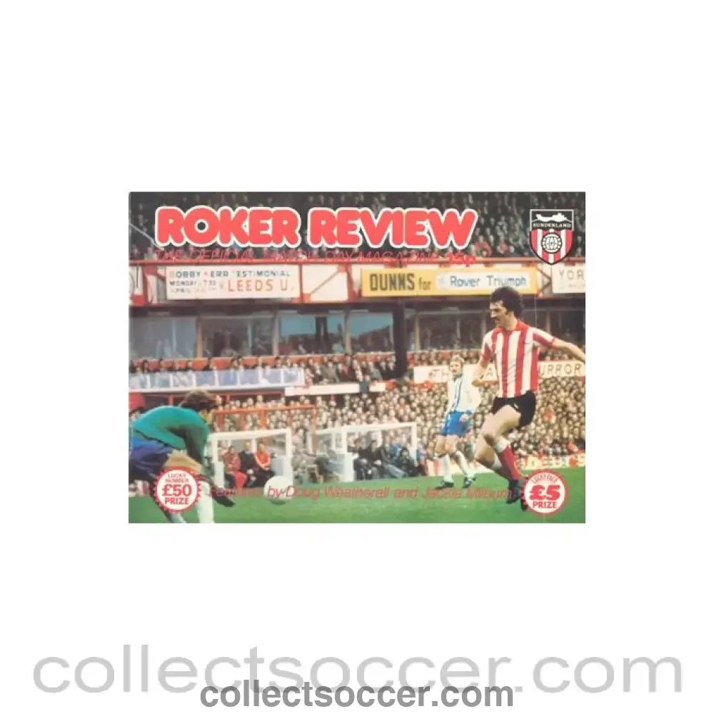 1977 - Sunderland v Stoke City official programme 22/01/1977 Football League Cup - Collect Soccer