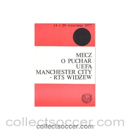 1977 - Widzew, Lodz, Poland v Manchester City official programme 14th and 28/09/1977 UEFA Cup - Collect Soccer