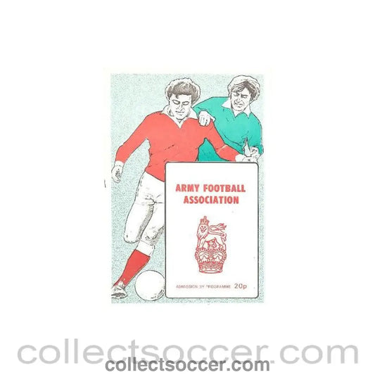 1978 - Army Football Association vChelsea official programme 11/01/1978 friendly match