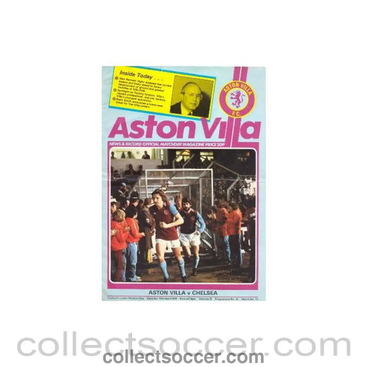 1978 - Aston Villa v Chelsea official football programme 15/04/1978